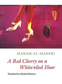 A Red Cherry on a White-Tiled Floor
